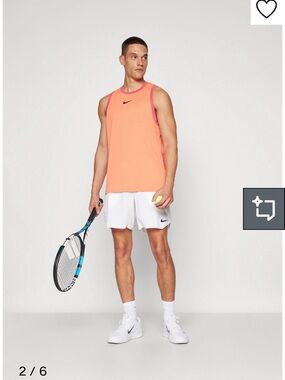 NikeCourt Slam Men's Dri-FIT Tennis Tank (Light Wild Mango/Aster Pin.